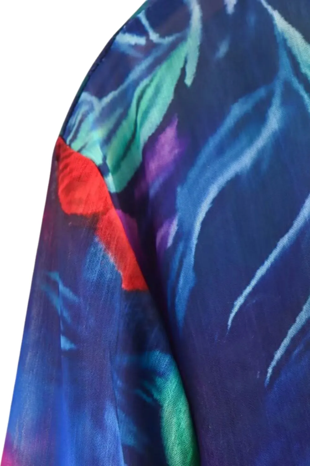 ‘Amelia’ Tropical Rainforest Print Long Sleeve Swing Dress