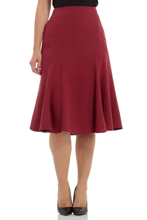 Amy Burgundy Trumpet Skirt
