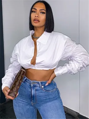 Ana Puff Sleeve Crop Top