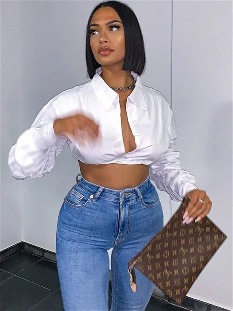 Ana Puff Sleeve Crop Top