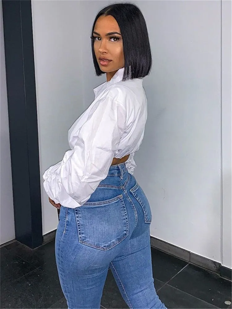 Ana Puff Sleeve Crop Top