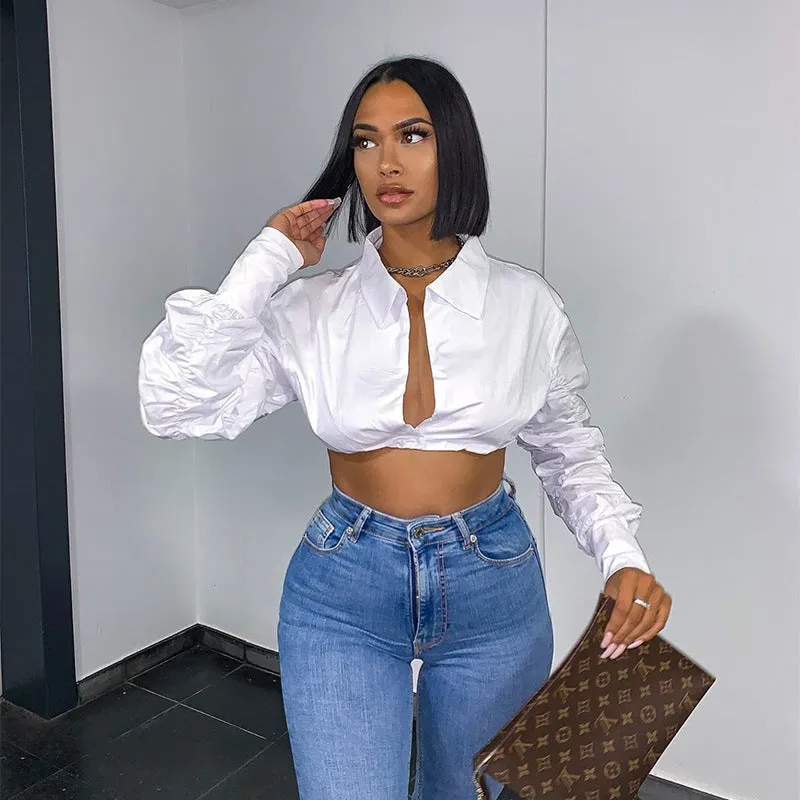 Ana Puff Sleeve Crop Top