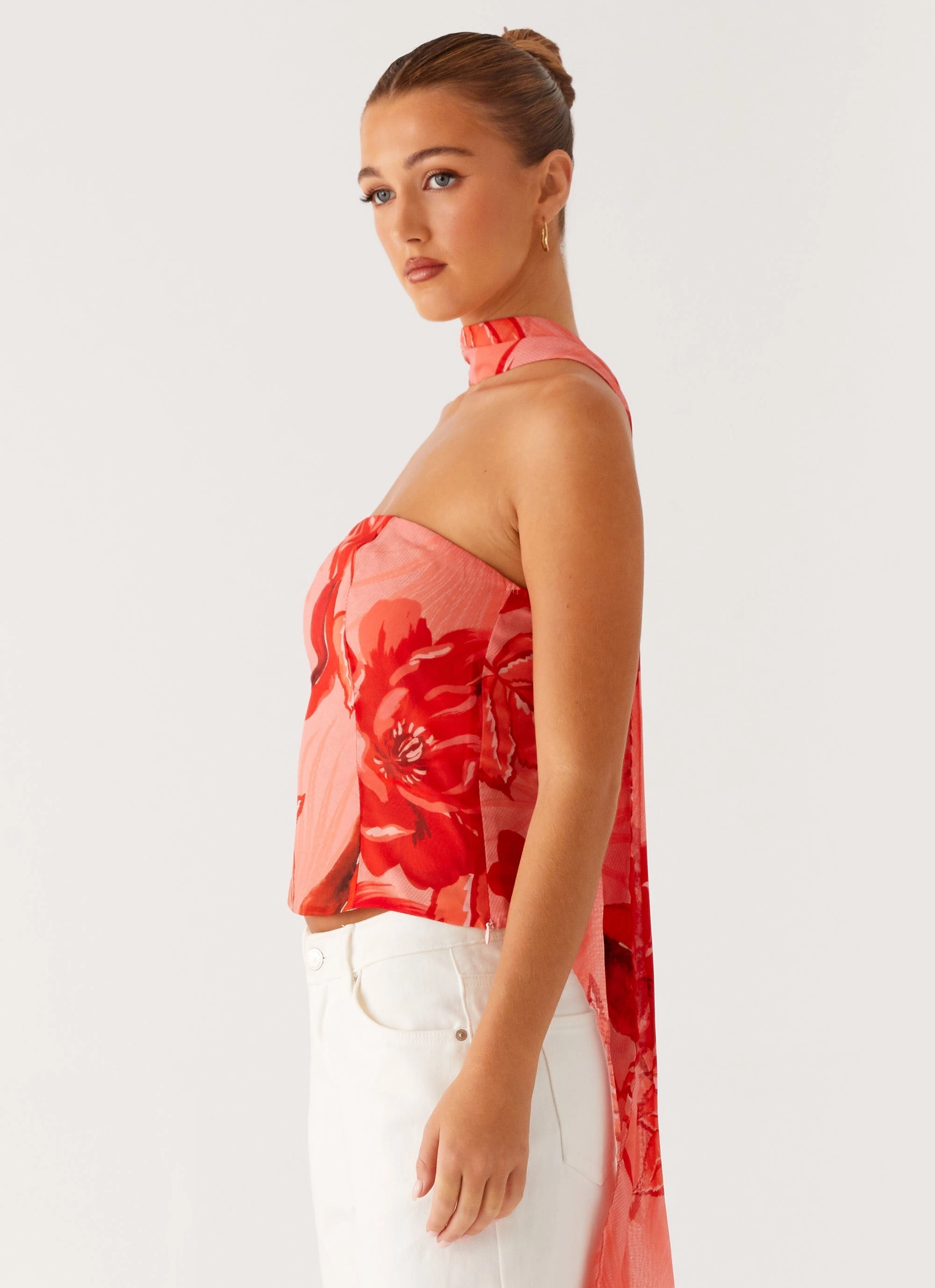 All-Purpose Anais Scarf Top - Sicily Sunset Print