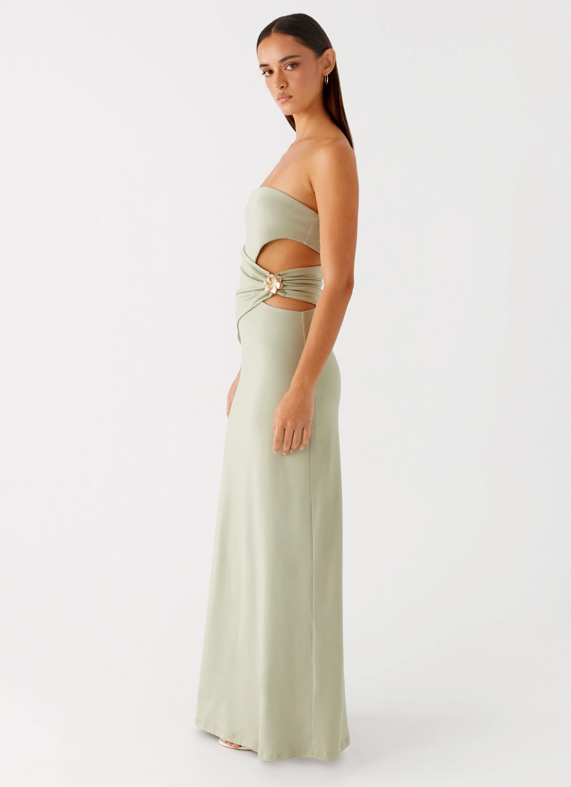 Modern and Stylish Anetta Maxi Dress - Sage