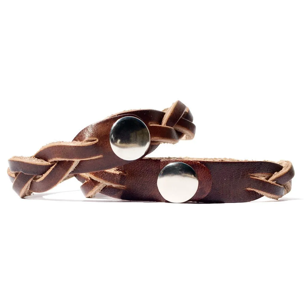 Angel & Soldier Leather Bracelets (Pair)