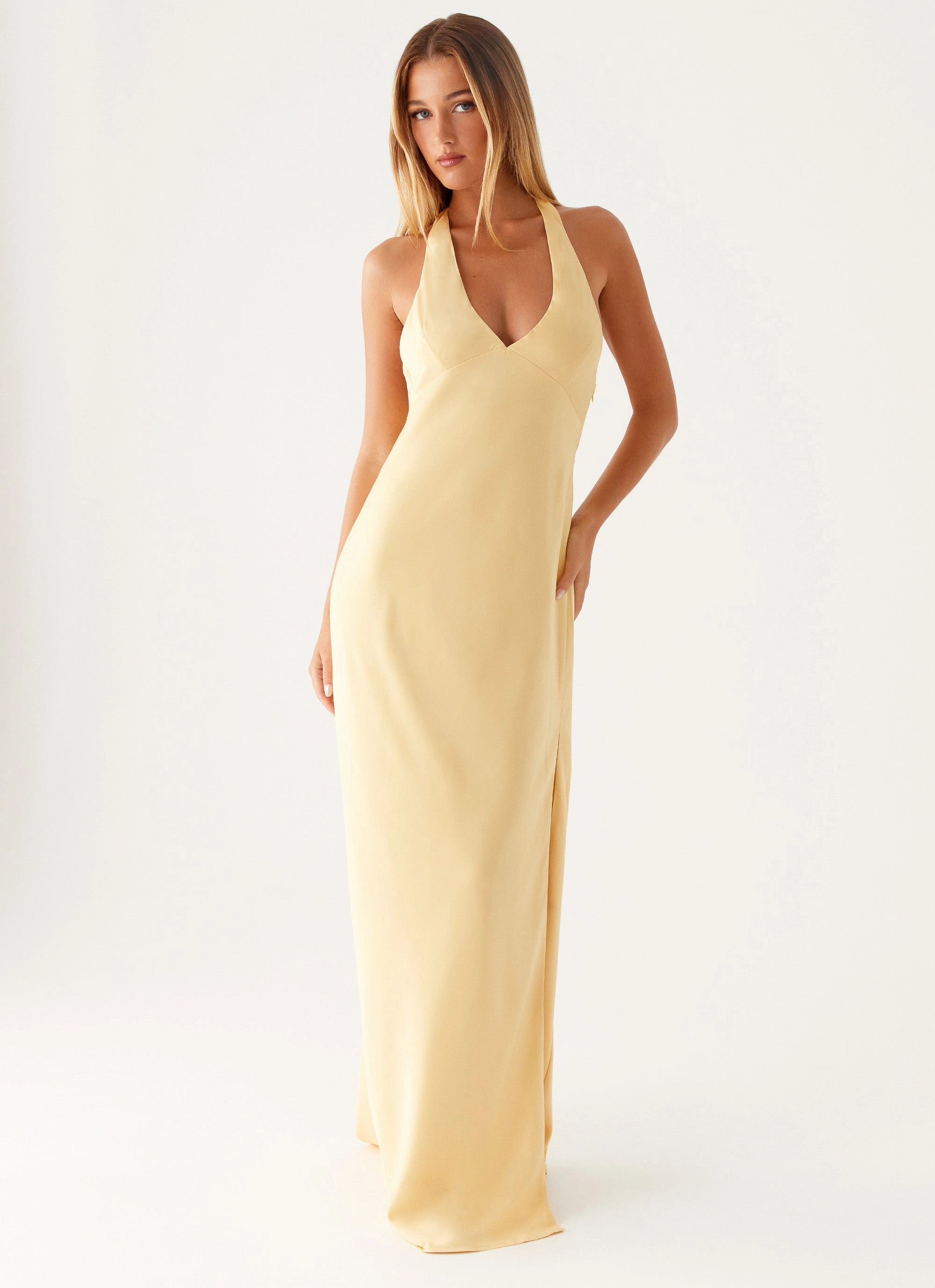 Balanced Fit Wedding guest Angie Maxi Dress - Yellow