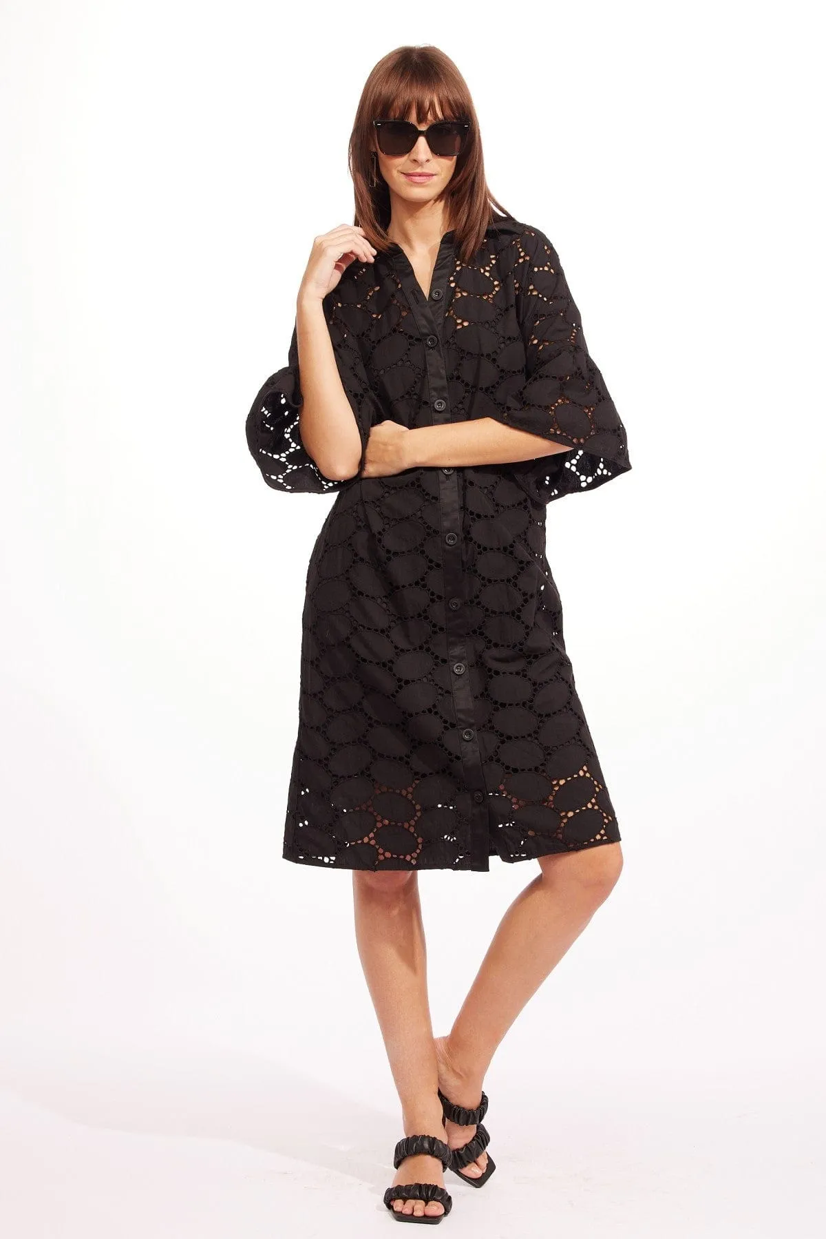 Ankara Dress - Black Oval Everyday Layers Polished Tailoring