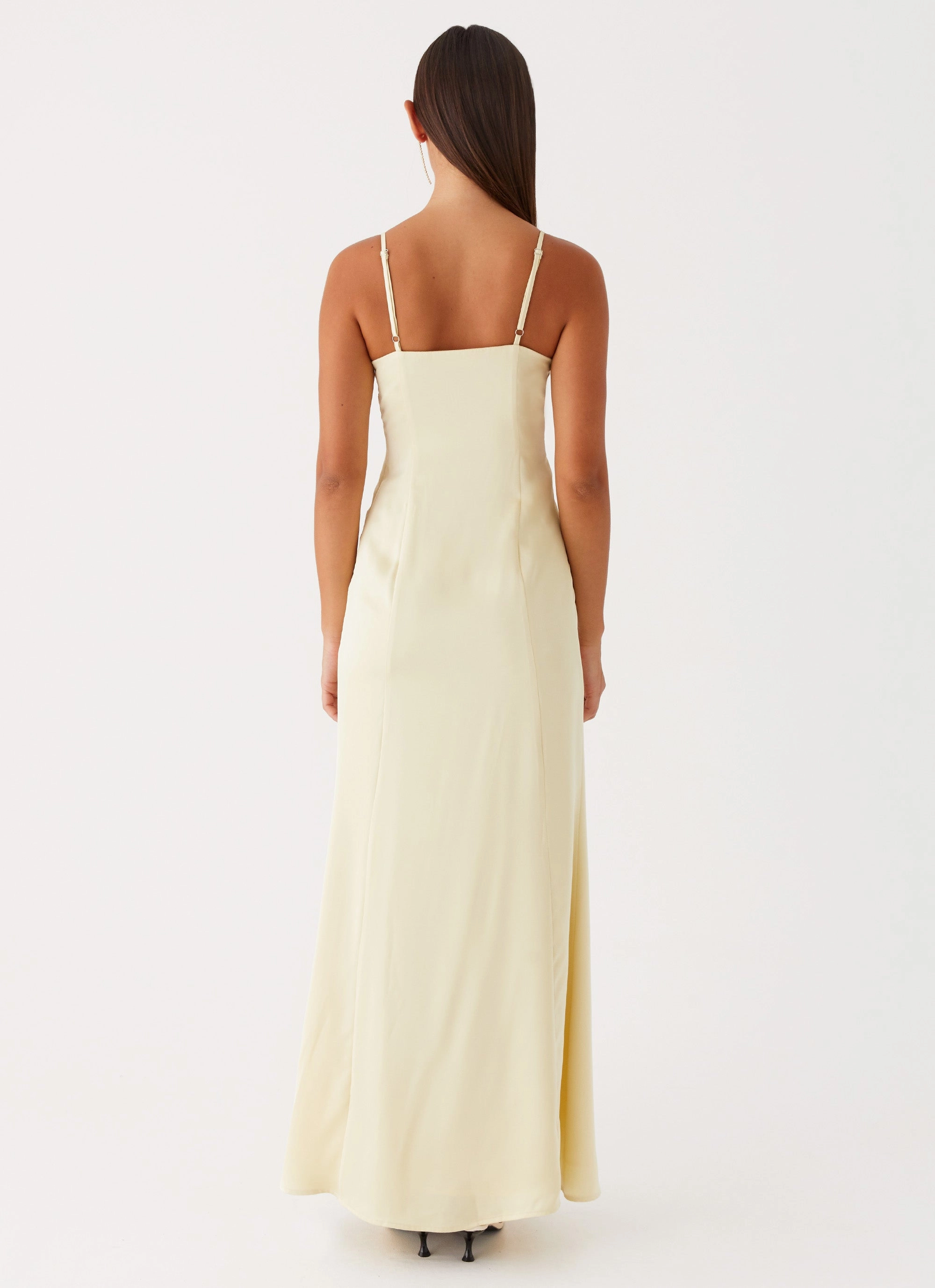 Calm Movement Brunch Outfit Miss Bloom Maxi Dress - Lemon