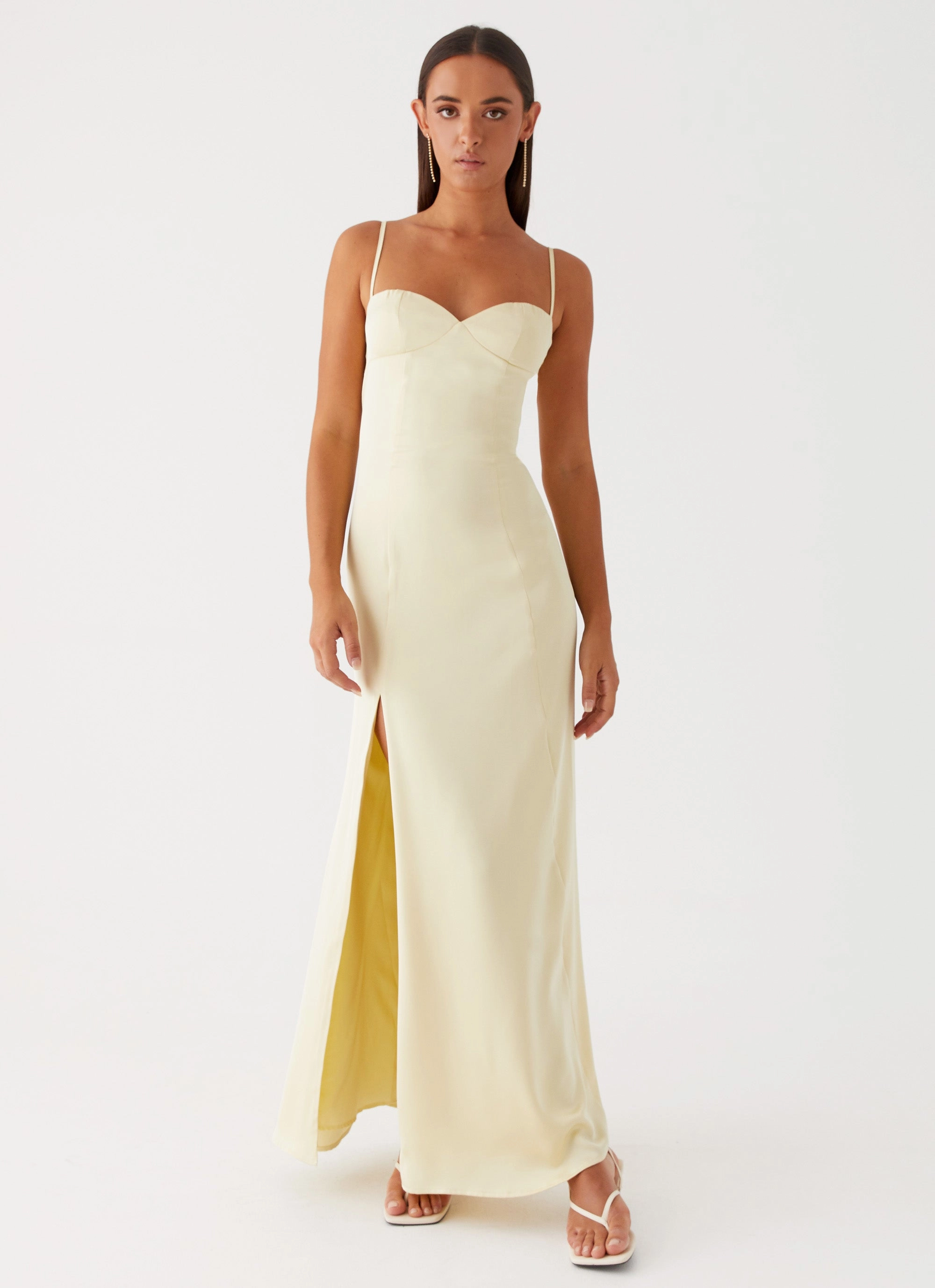 Wave Soft Quick Layer Miss Bloom Maxi Dress - Lemon