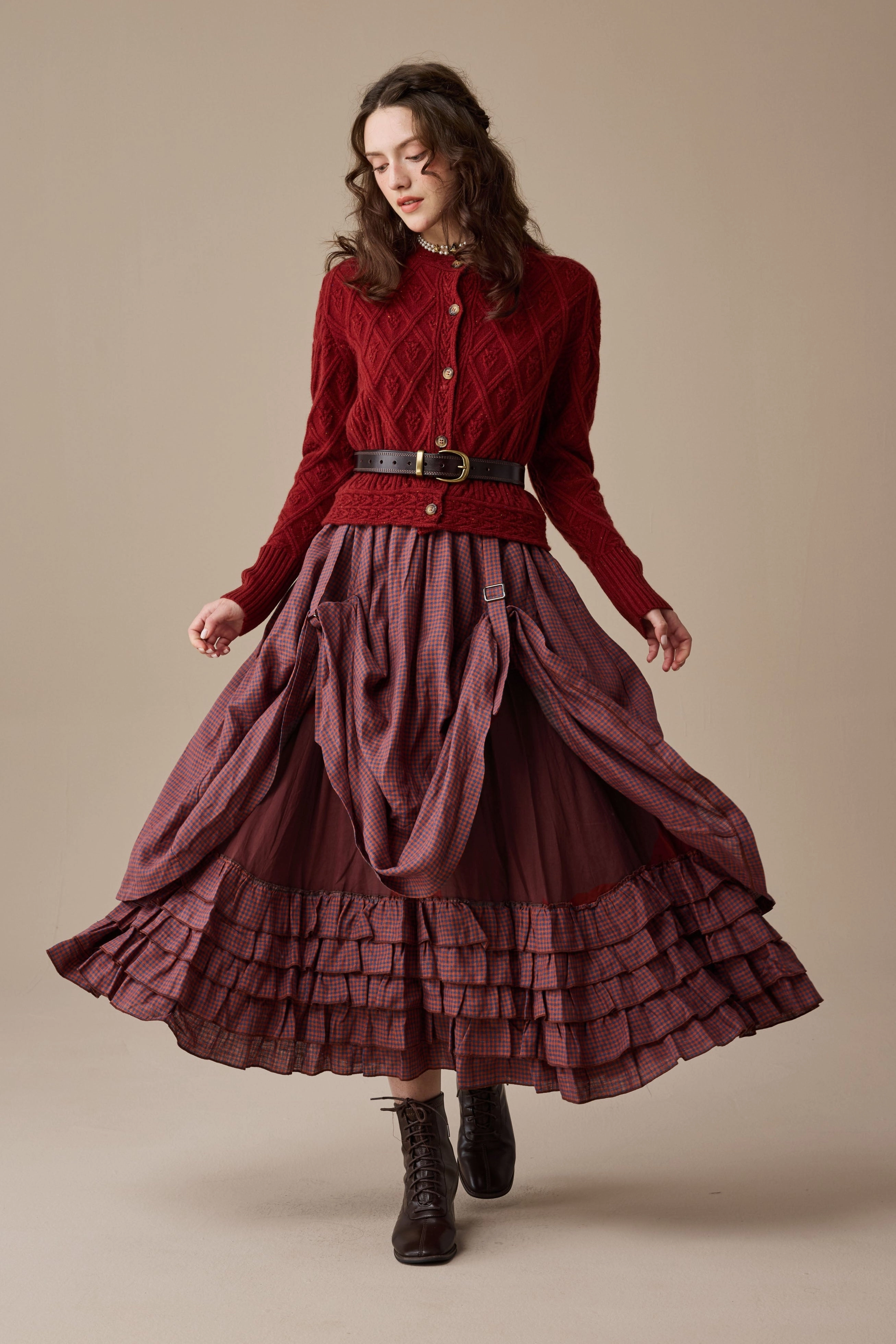 Breathable Softshell Layer Anna 21 | Layered Linen Skirt (Adjustable)