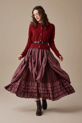 Anna 21 | Layered Linen Skirt (Adjustable) Weather Resistant Shell Breathable Softshell Layer Anna 21 | Layered Linen Skirt (Adjustable)