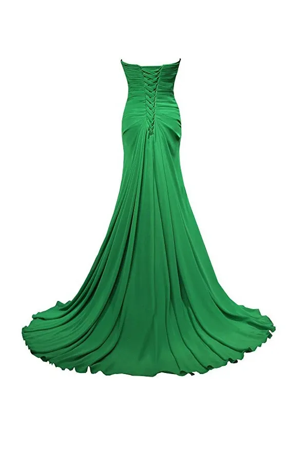 Anneprom A-Line Sweetheart Floor Length Chiffon Bridesmaid Dresses APB0056