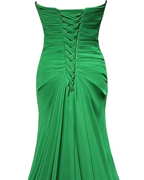 Anneprom A-Line Sweetheart Floor Length Chiffon Bridesmaid Dresses APB0056