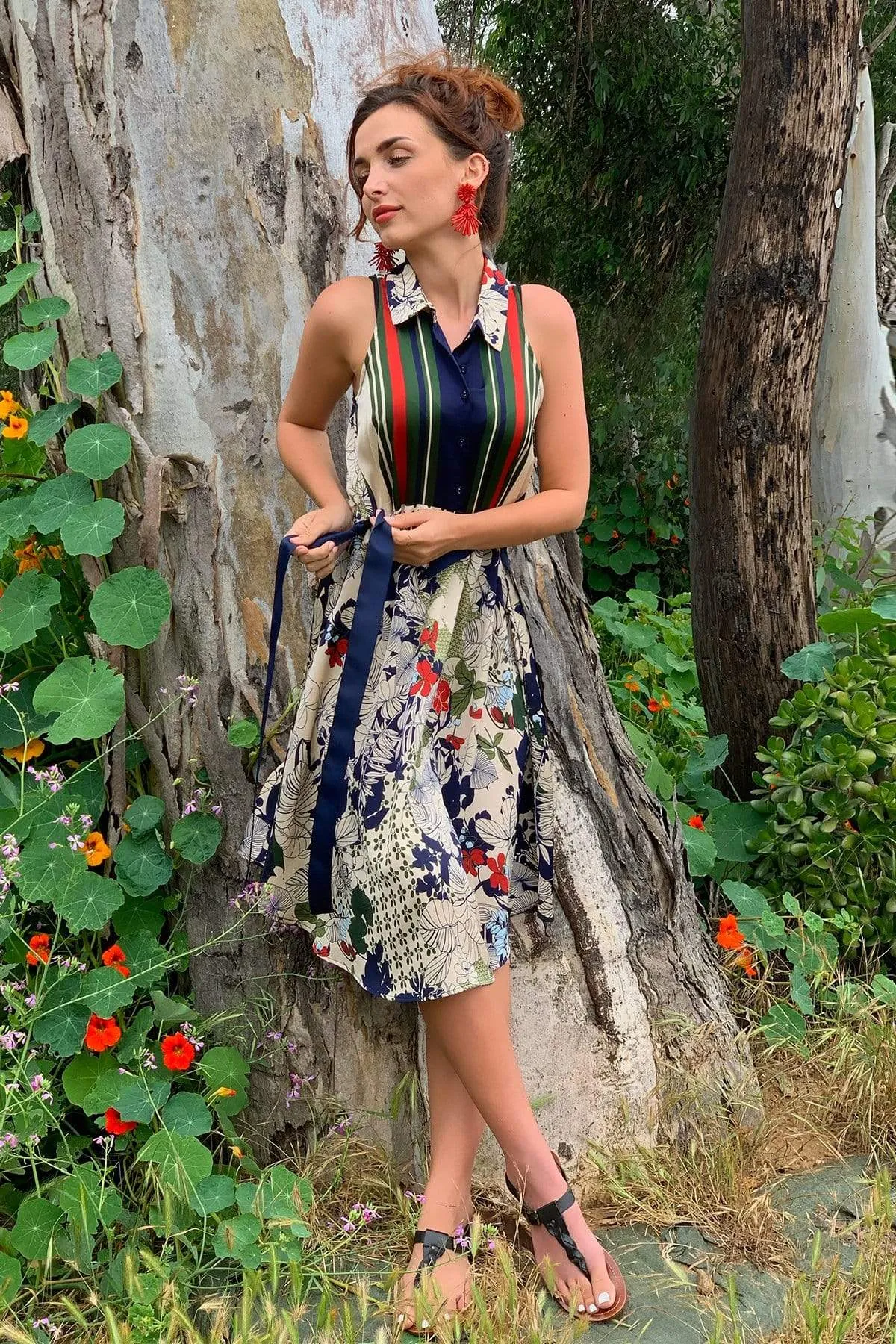 QuickDryTechnology Annette Dress - Paradiso Stripe