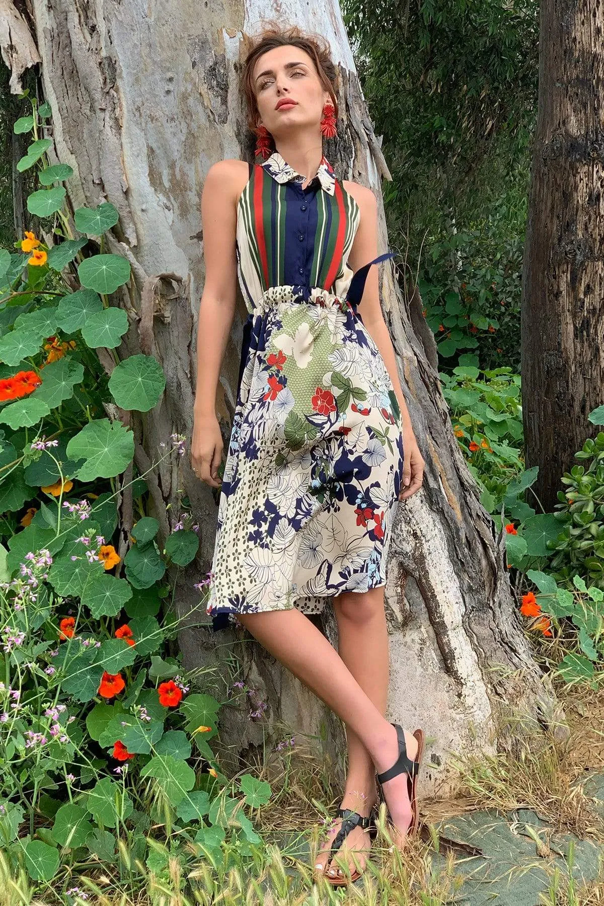 Annette Dress - Paradiso Stripe Night Style