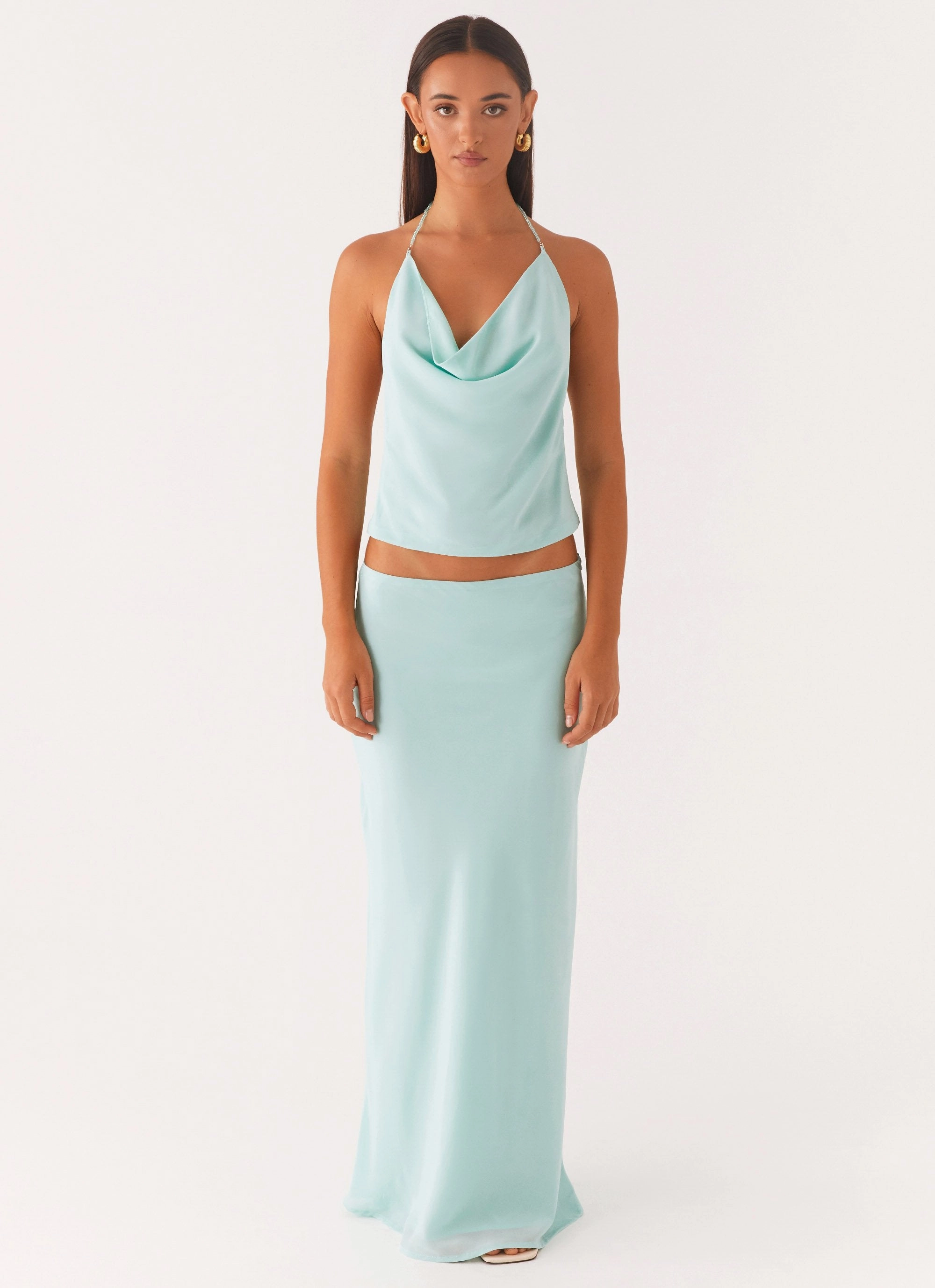 Another Life Halter Top - Pale Blue BreathableMoistureBarrier