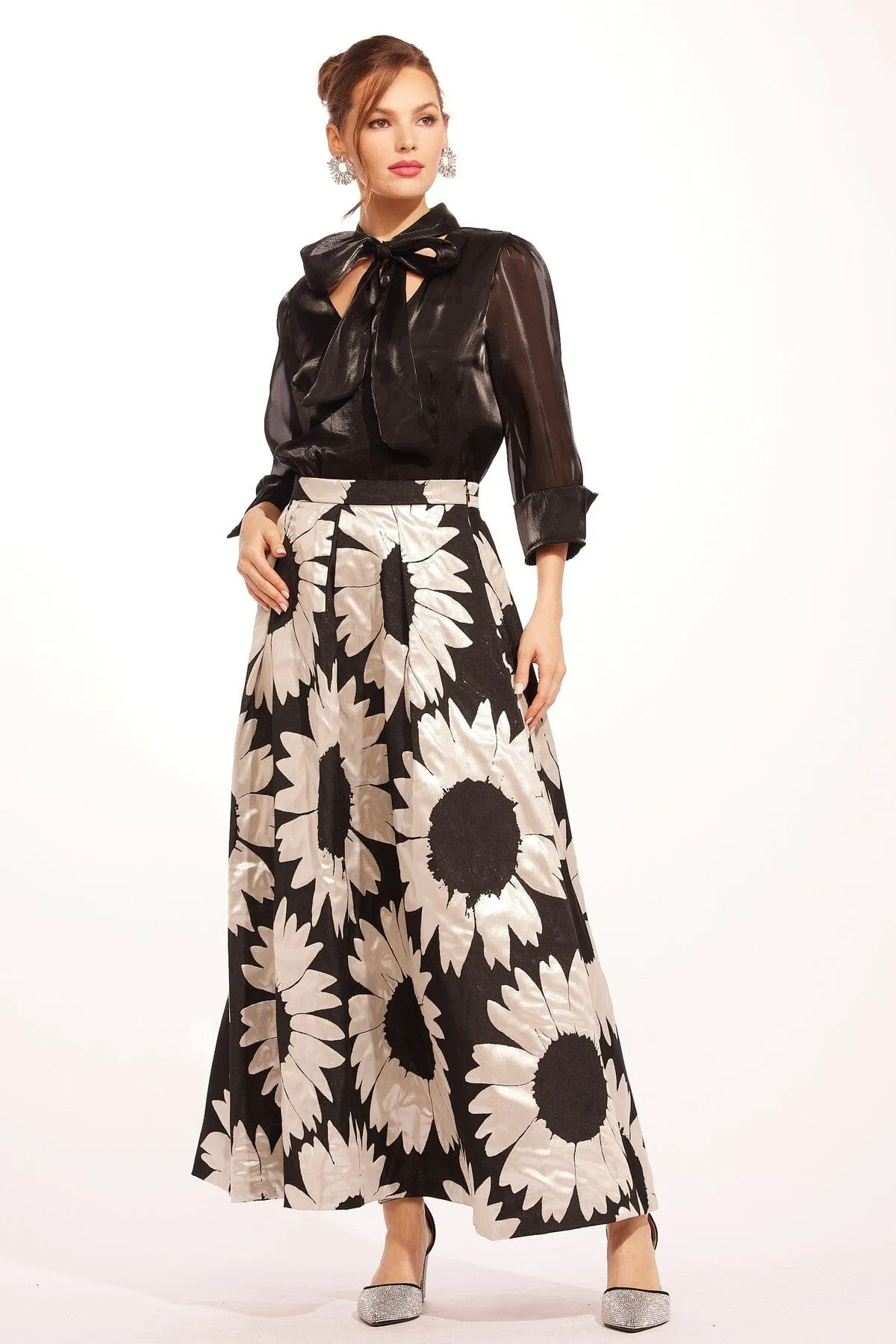 Anova Skirt - Silver bloom Fresh Detail Everyday Essential