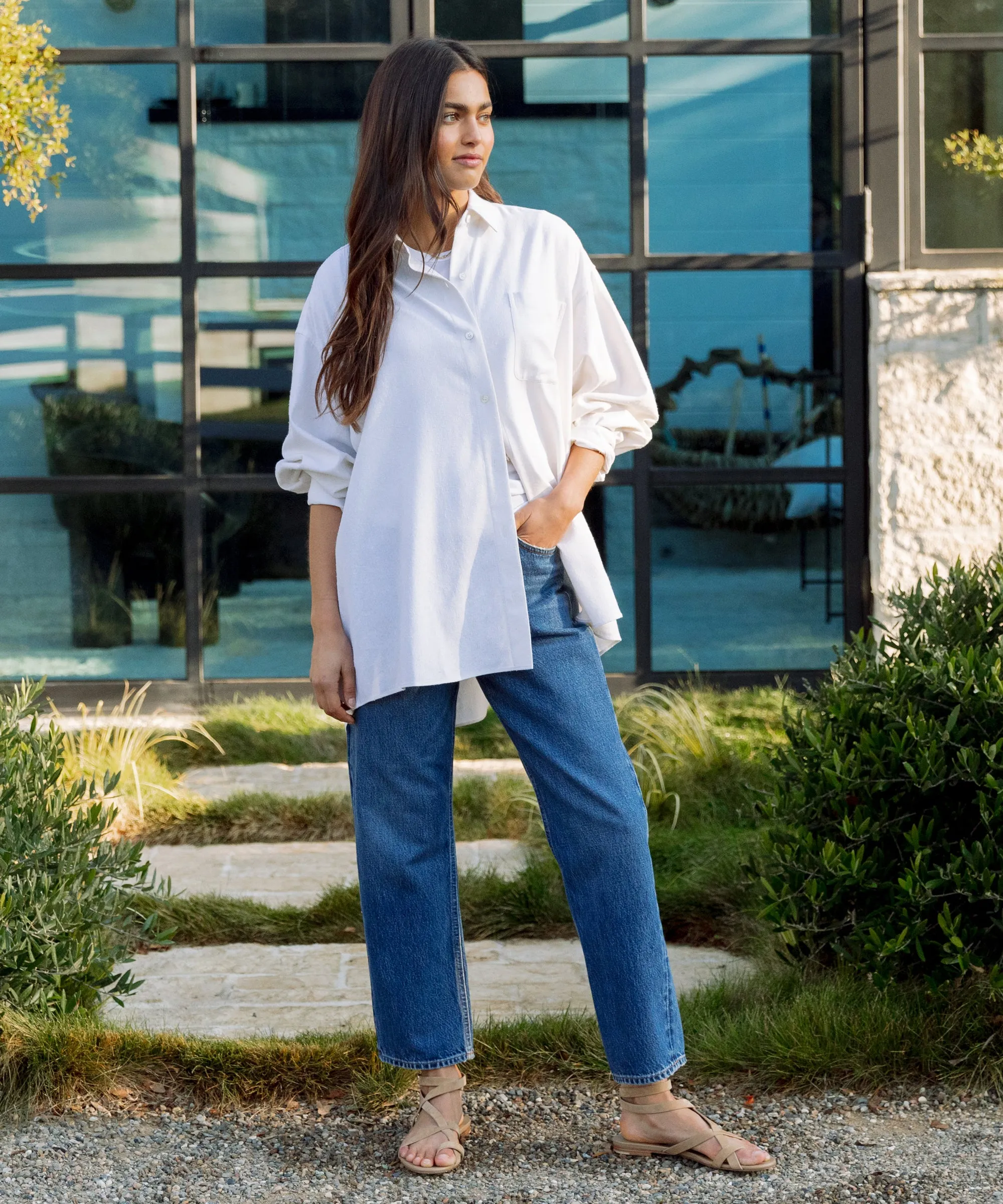 Hypoallergenic Textile 90's Crop Jean