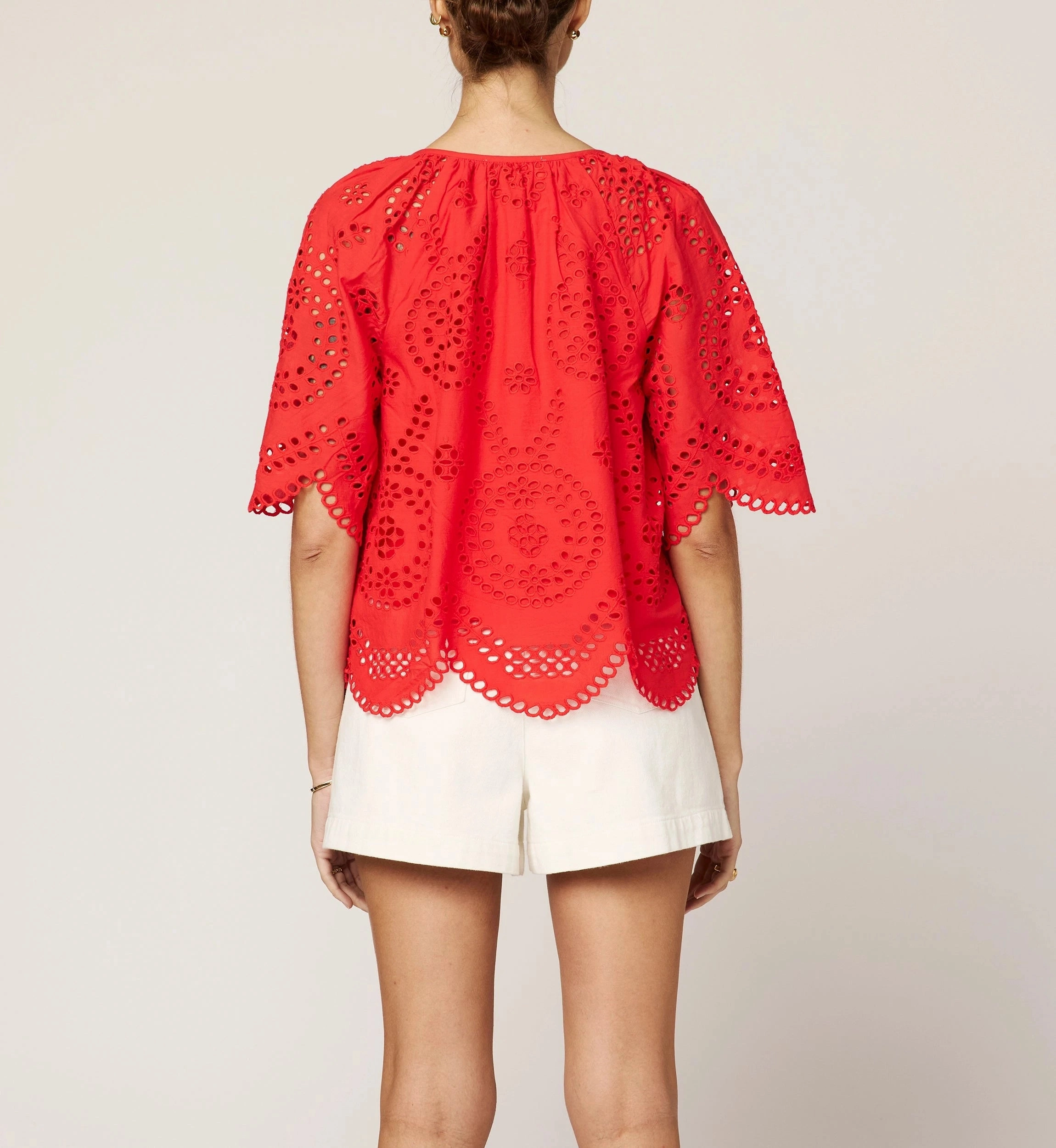 Earthy Tone Colorways UniversalFit Lulu Blouse | Poppy Red