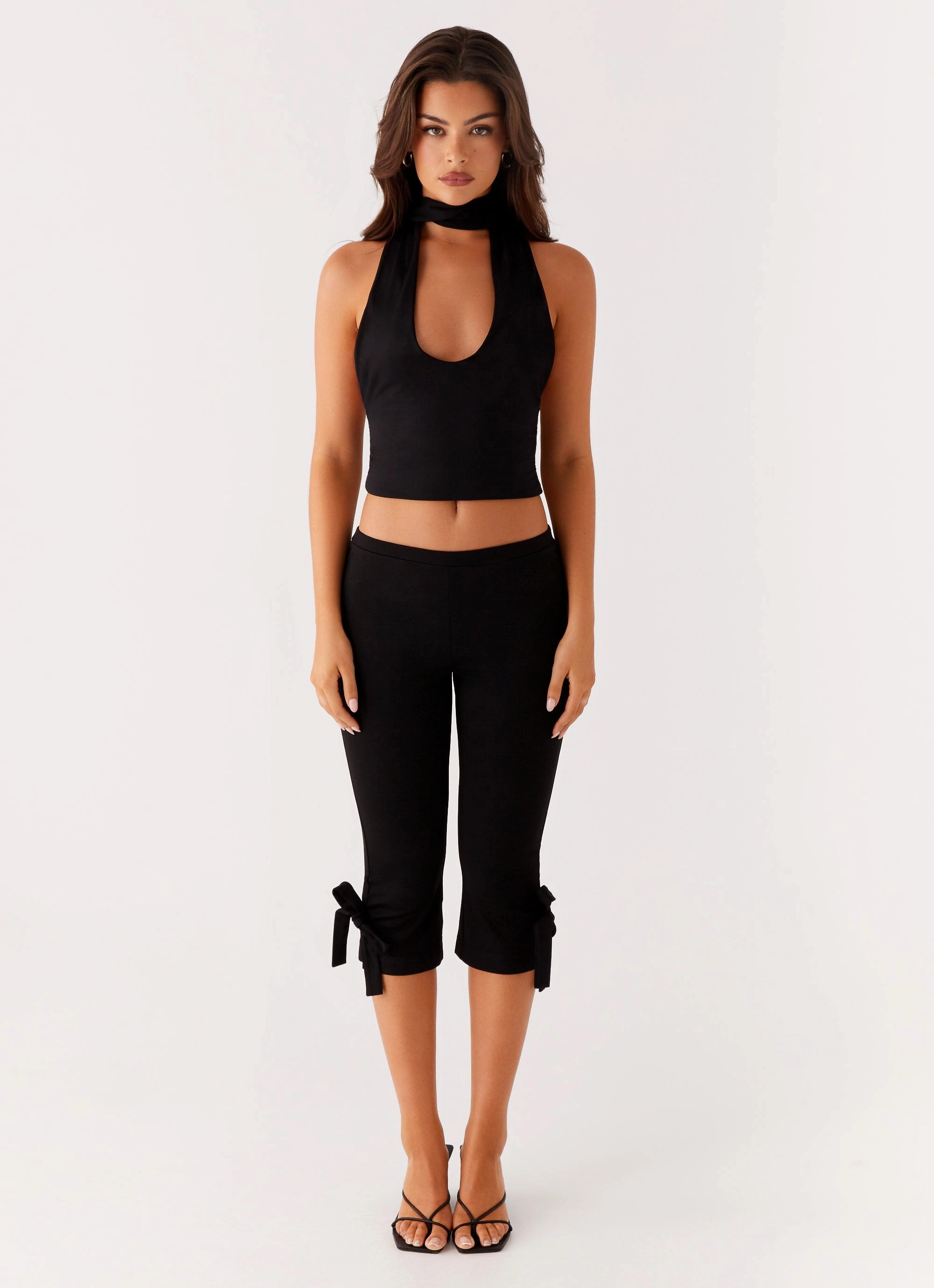 Timeless Comfort Fit Takeover Capri Pants - Black