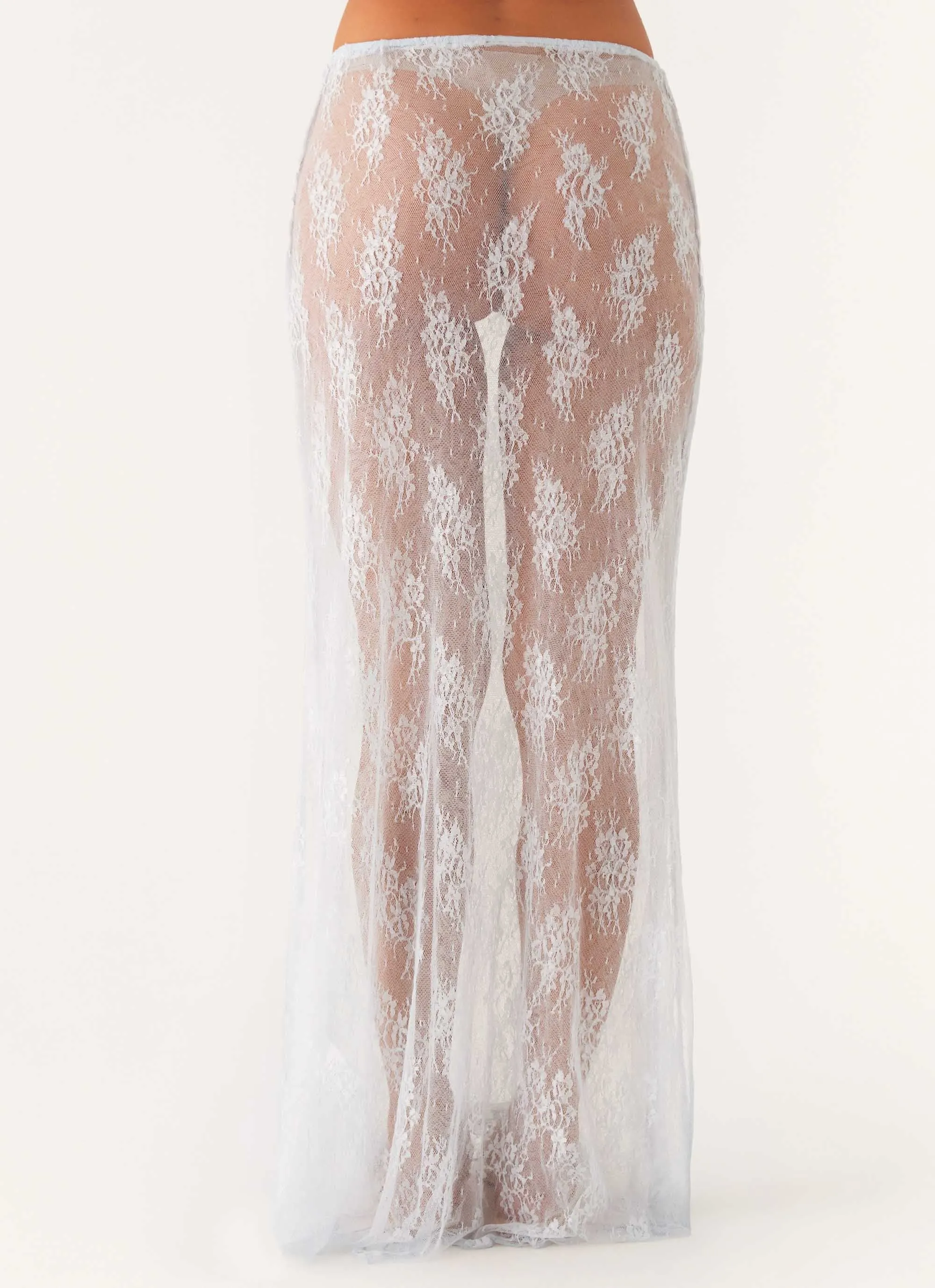 Versatile Look Caden Lace Maxi Skirt - Blue