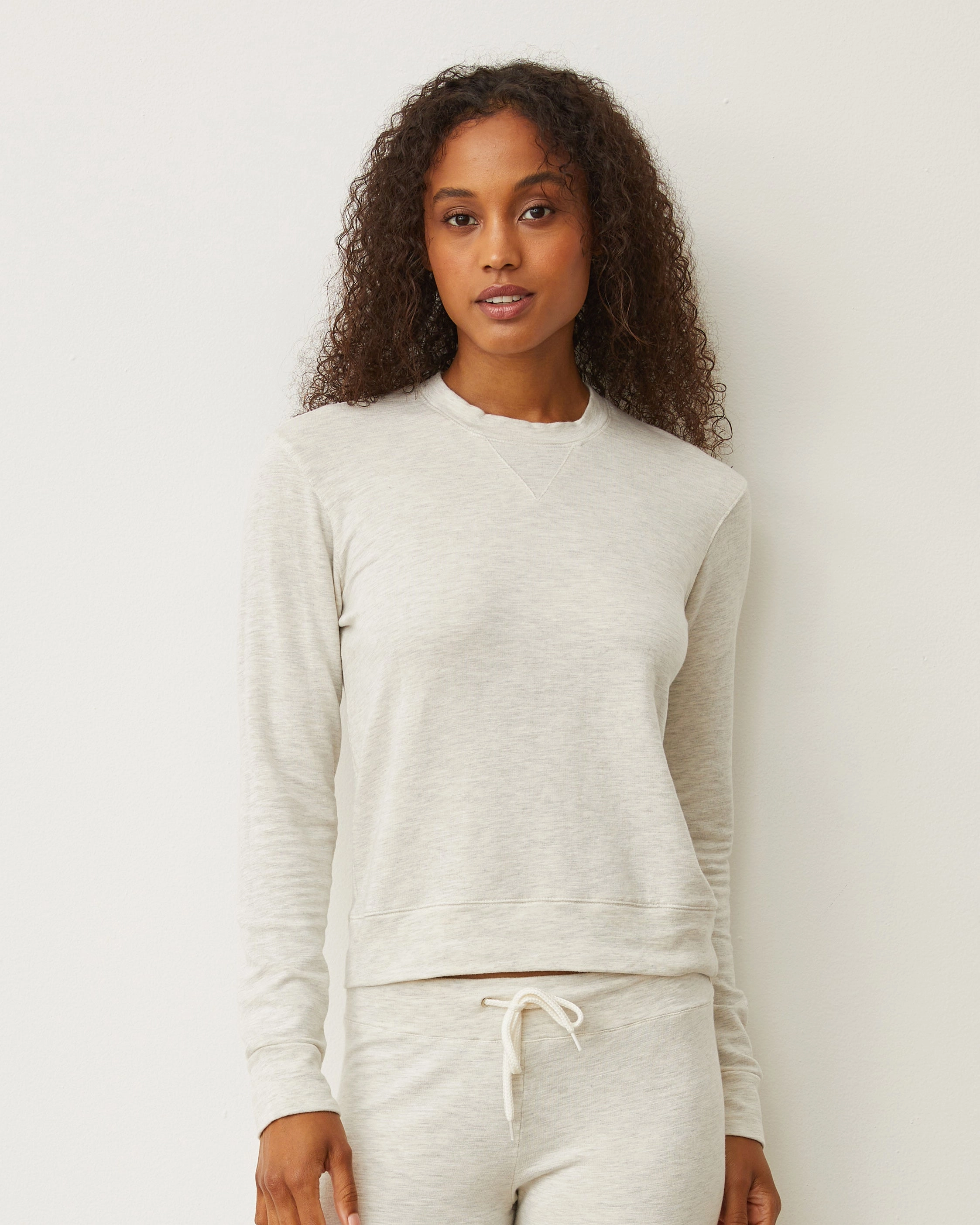 Supersoft Crew Neck Sweatshirt Layered Look HypoallergenicConstruction