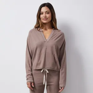 AntiPillingTechnology Light Soft Knit Contrast Stitch Hoody Light Soft Knit Contrast Stitch Hoody OversizedFit Relaxed Top