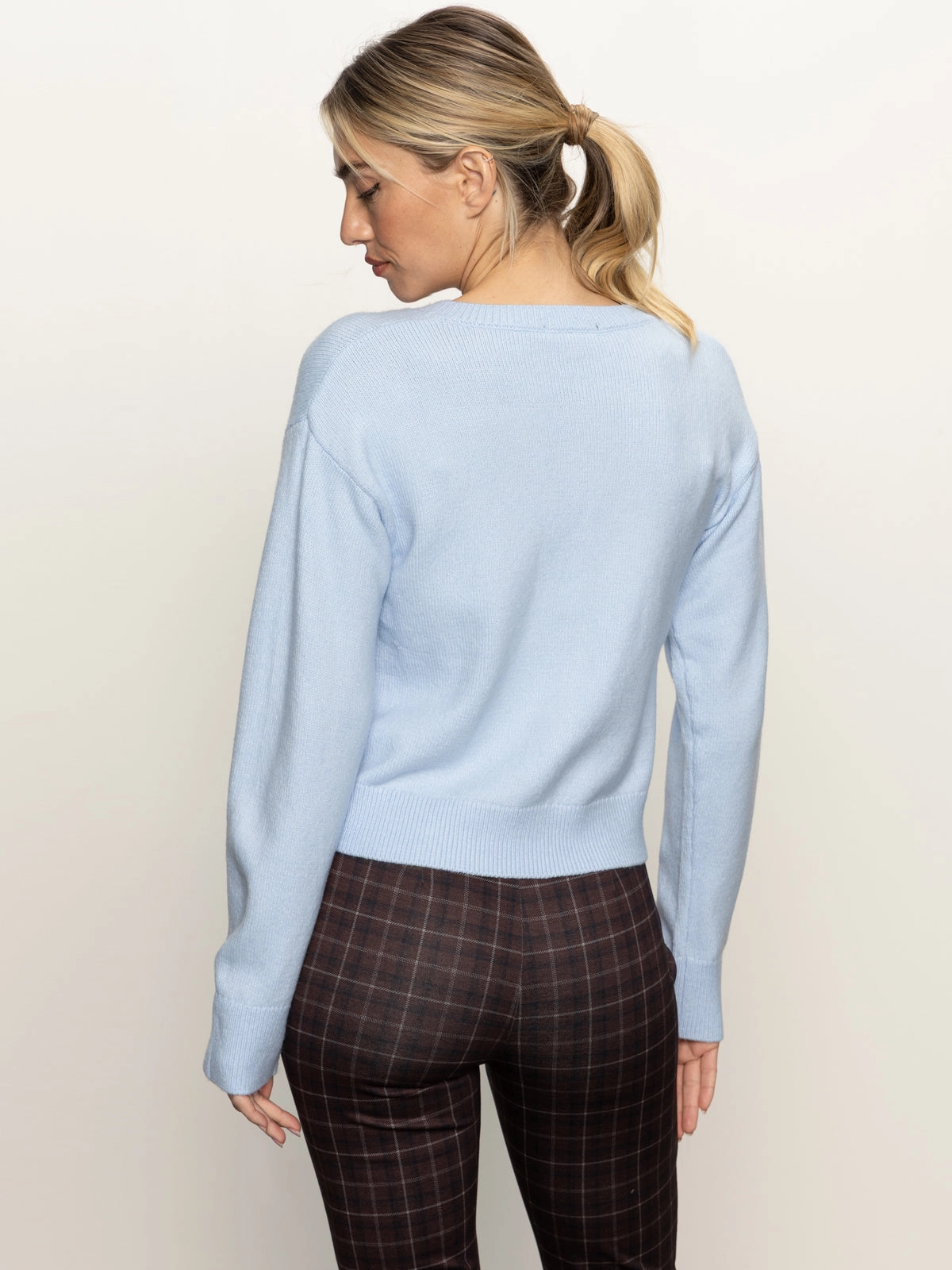 Home Comforted Perfect Layer Must-Have Cardi Blue Powder
