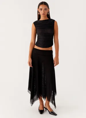 Smart Layering Arwen Midi Skirt - Black