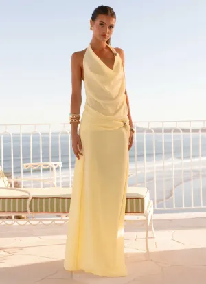 Anuhea Maxi Skirt - Yellow Casual and Comfy Anuhea Maxi Skirt - Yellow Everyday Flex