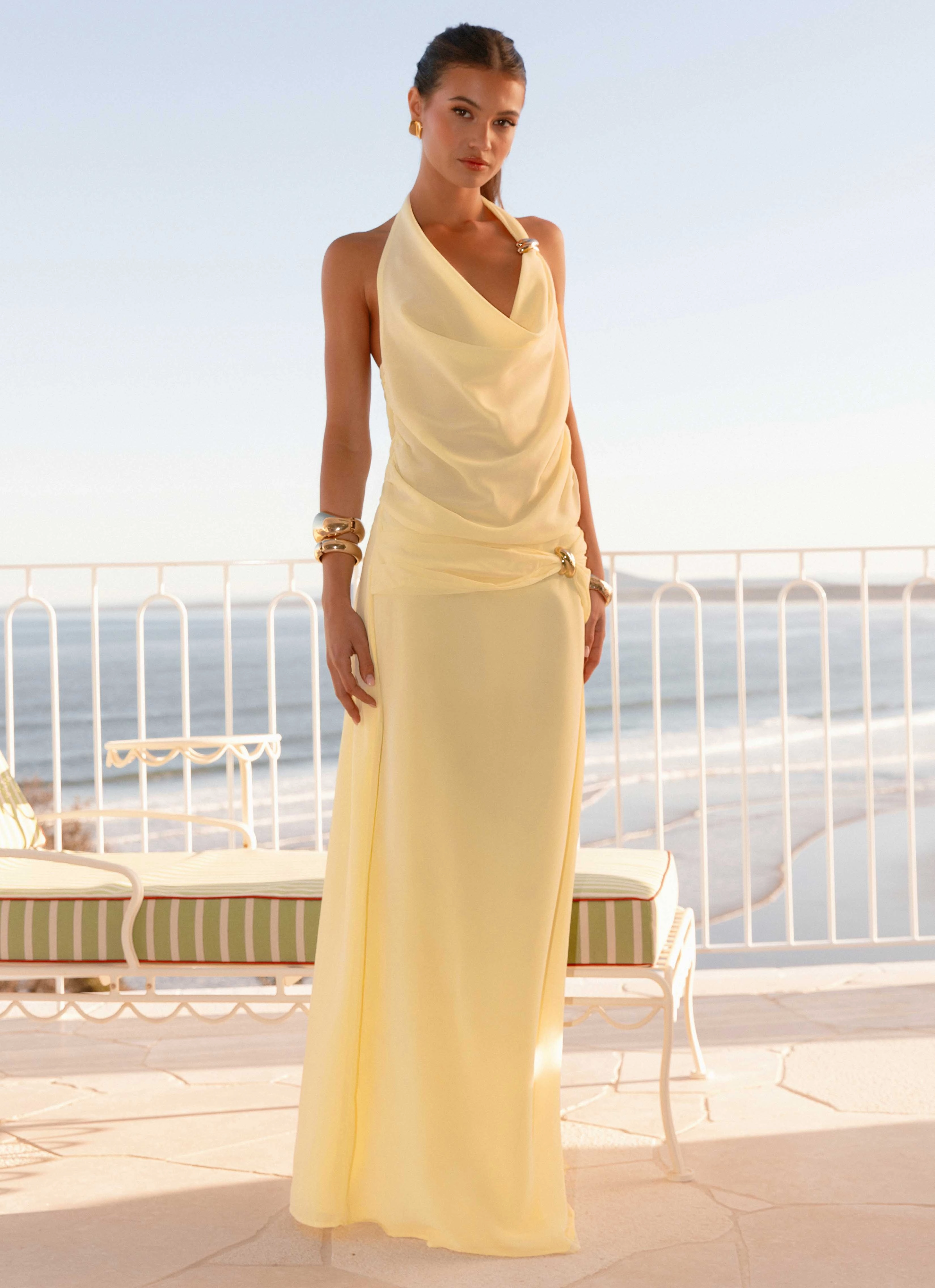 Family Celebration Anuhea Cowl Top - Yellow