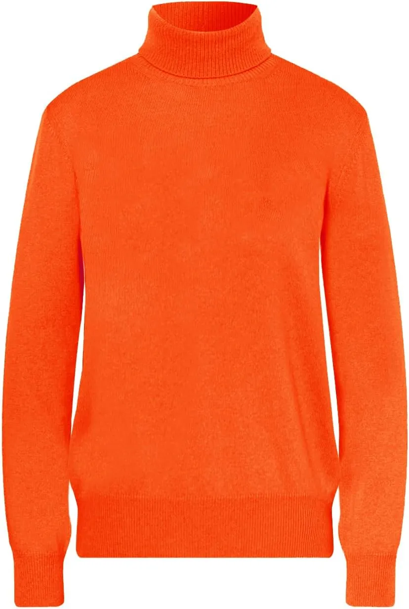 AOBUTE Adult Halloween Costume Orange Turtleneck Sweater Womens Detective Knit Pullover Tops