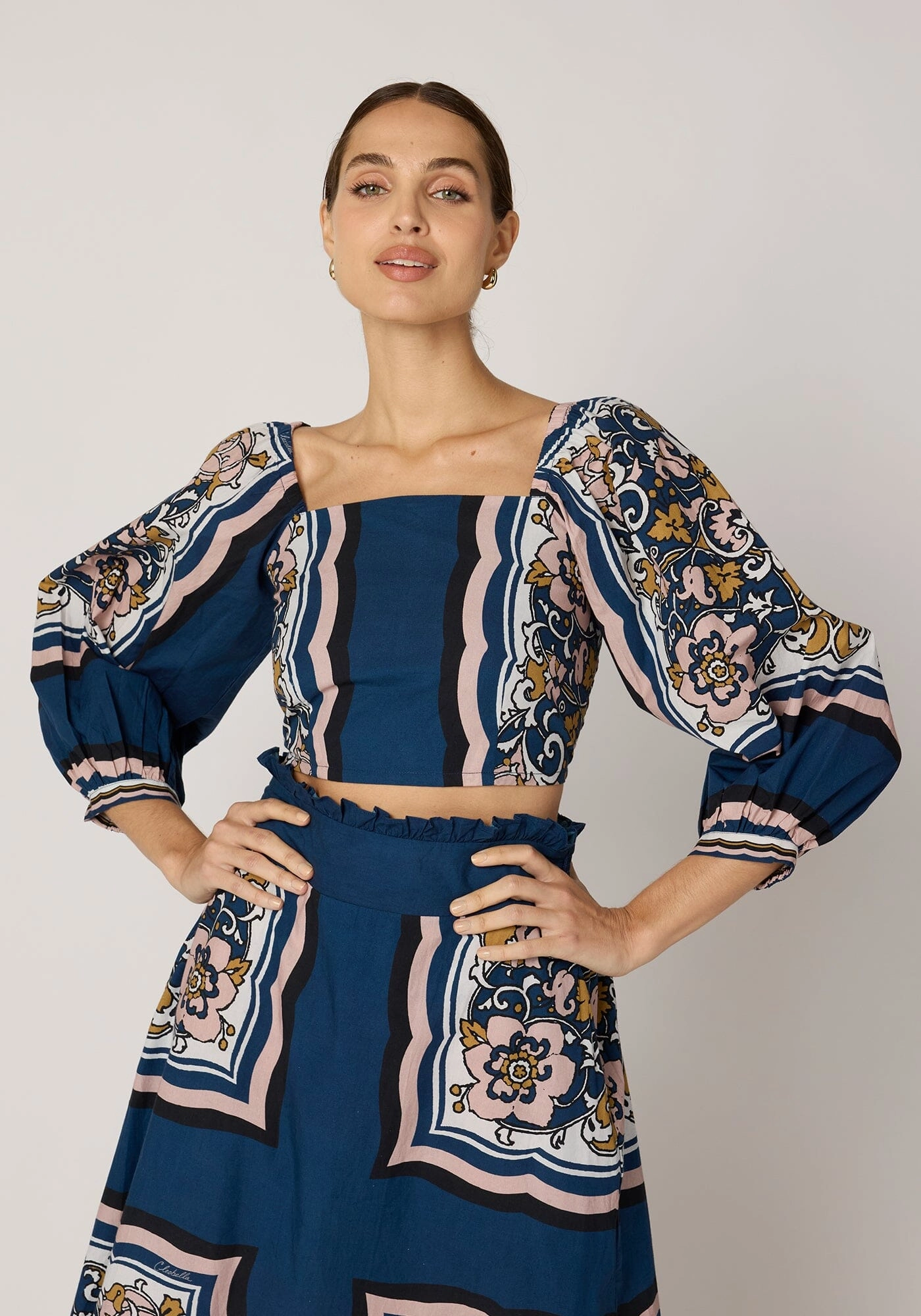 April Top | Floral Anise Convertible Style