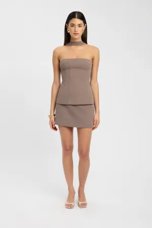 Ariel Double Belt Mini Skirt A Line Cut