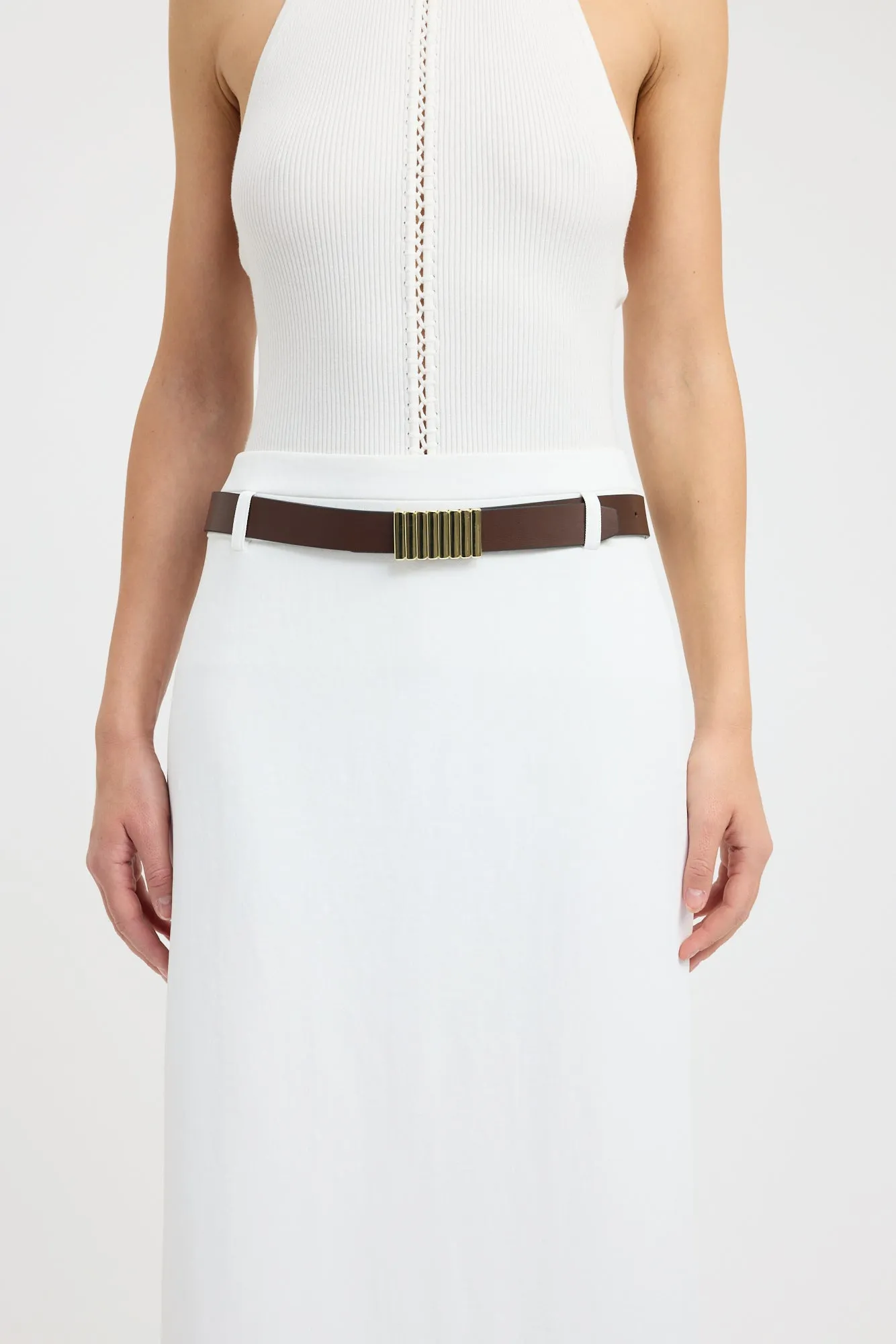 natural fiber Ariel Low Rise Maxi Skirt