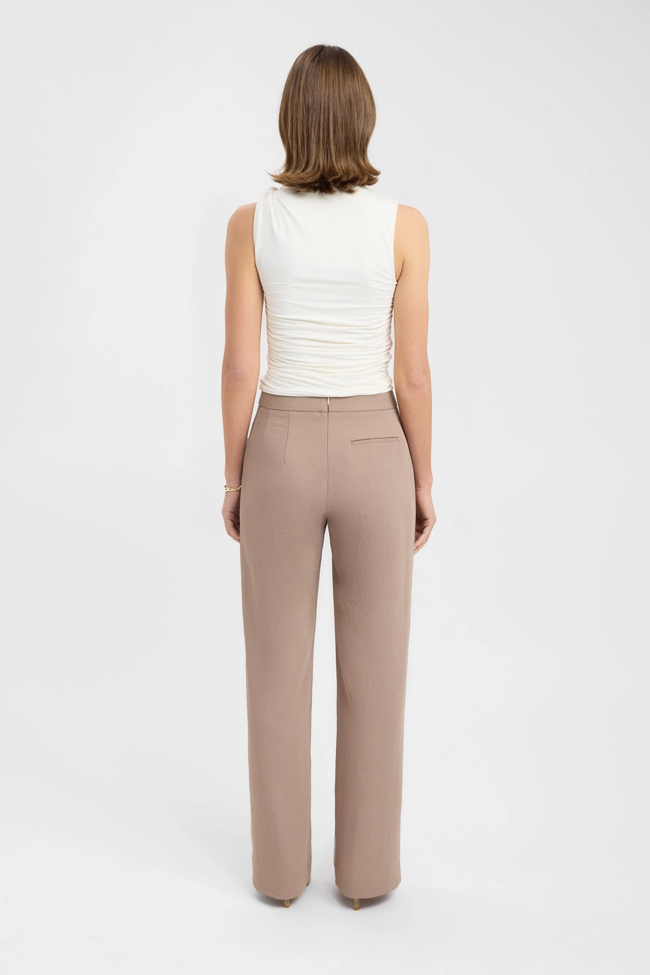 Denim finish Reflective accents Ariel Mid Rise Pant