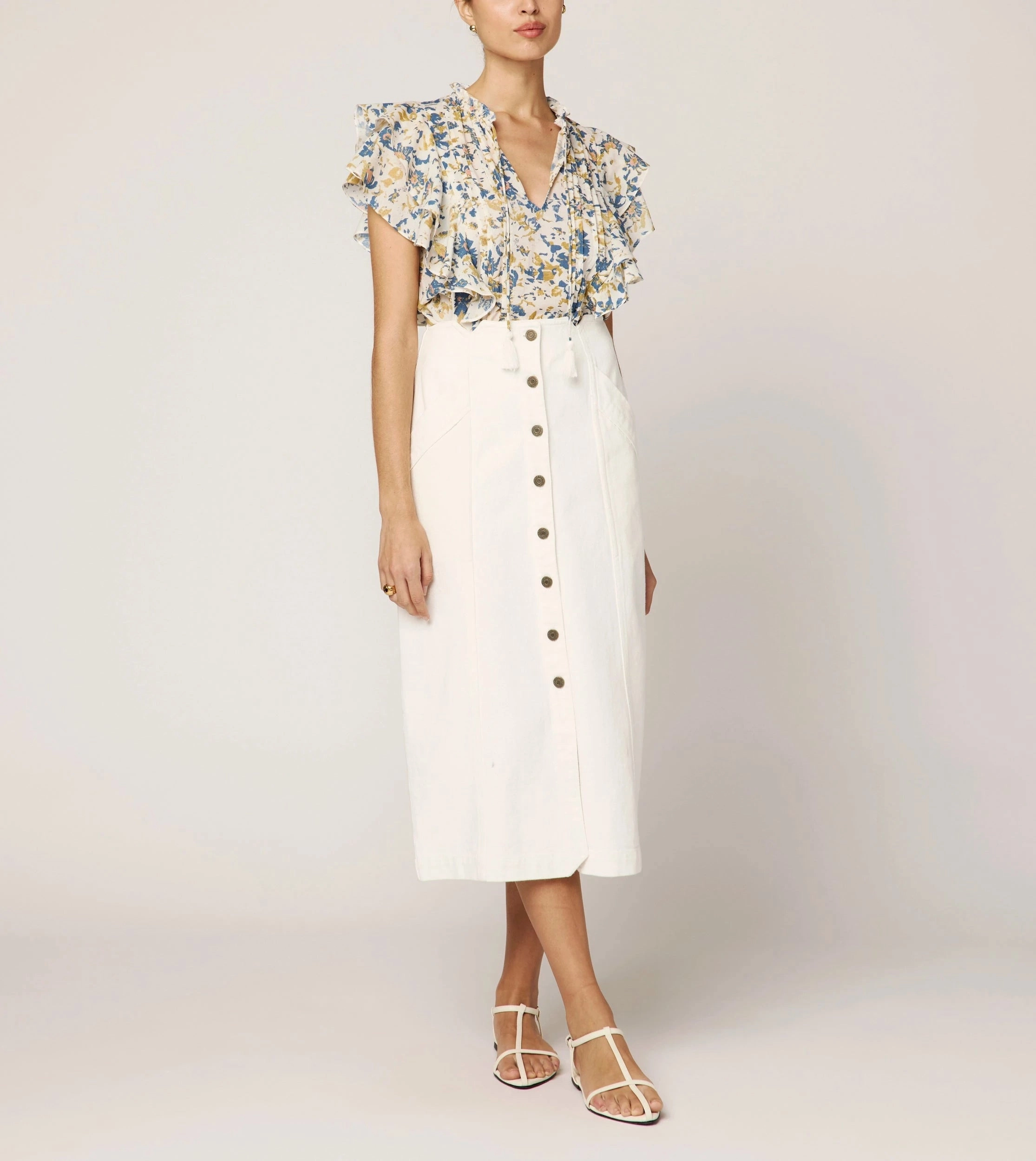 Arista Blouse | Carina Print Soft Sweater