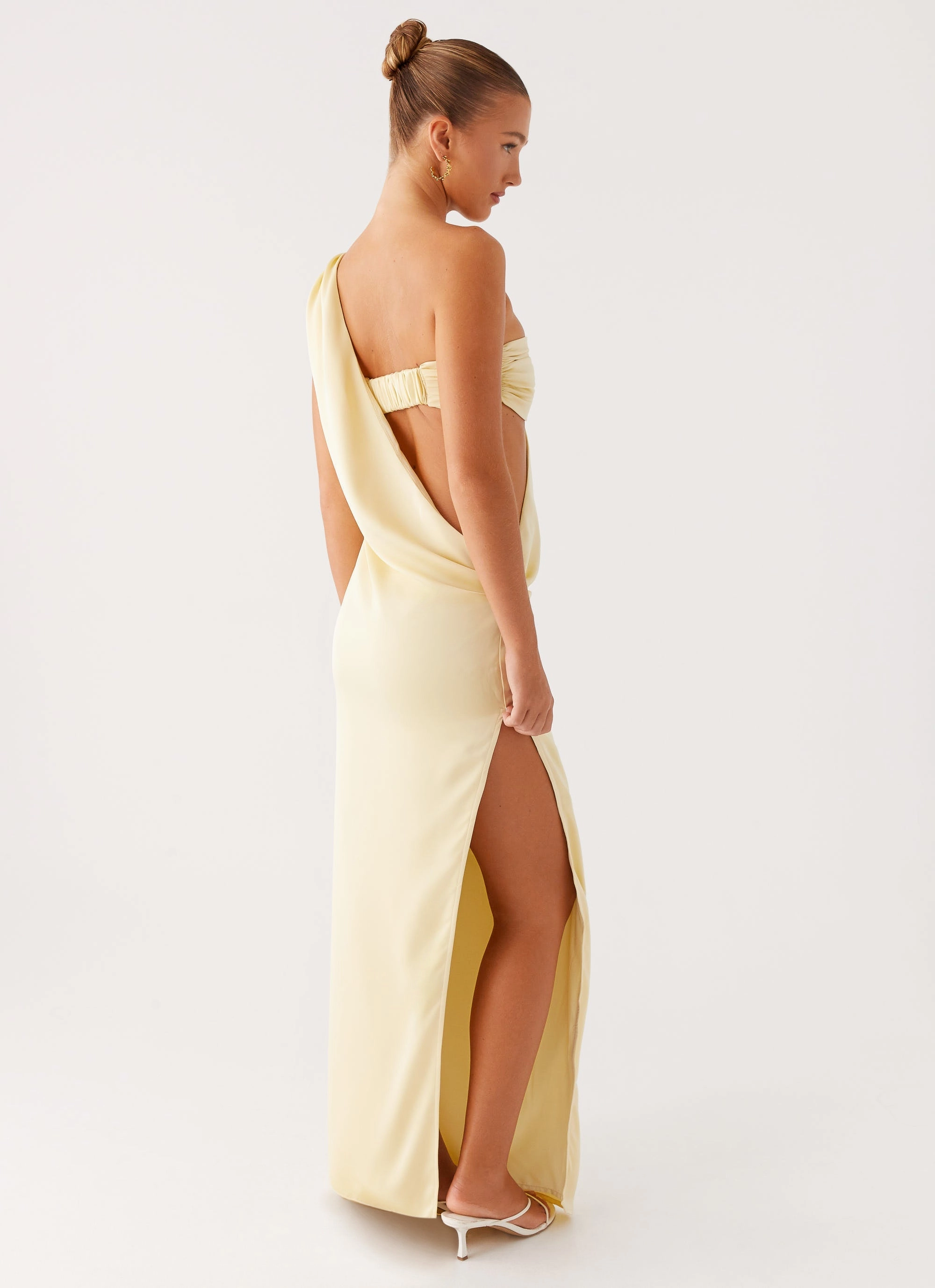 Bow Soft Cooper Maxi Dress - Yellow