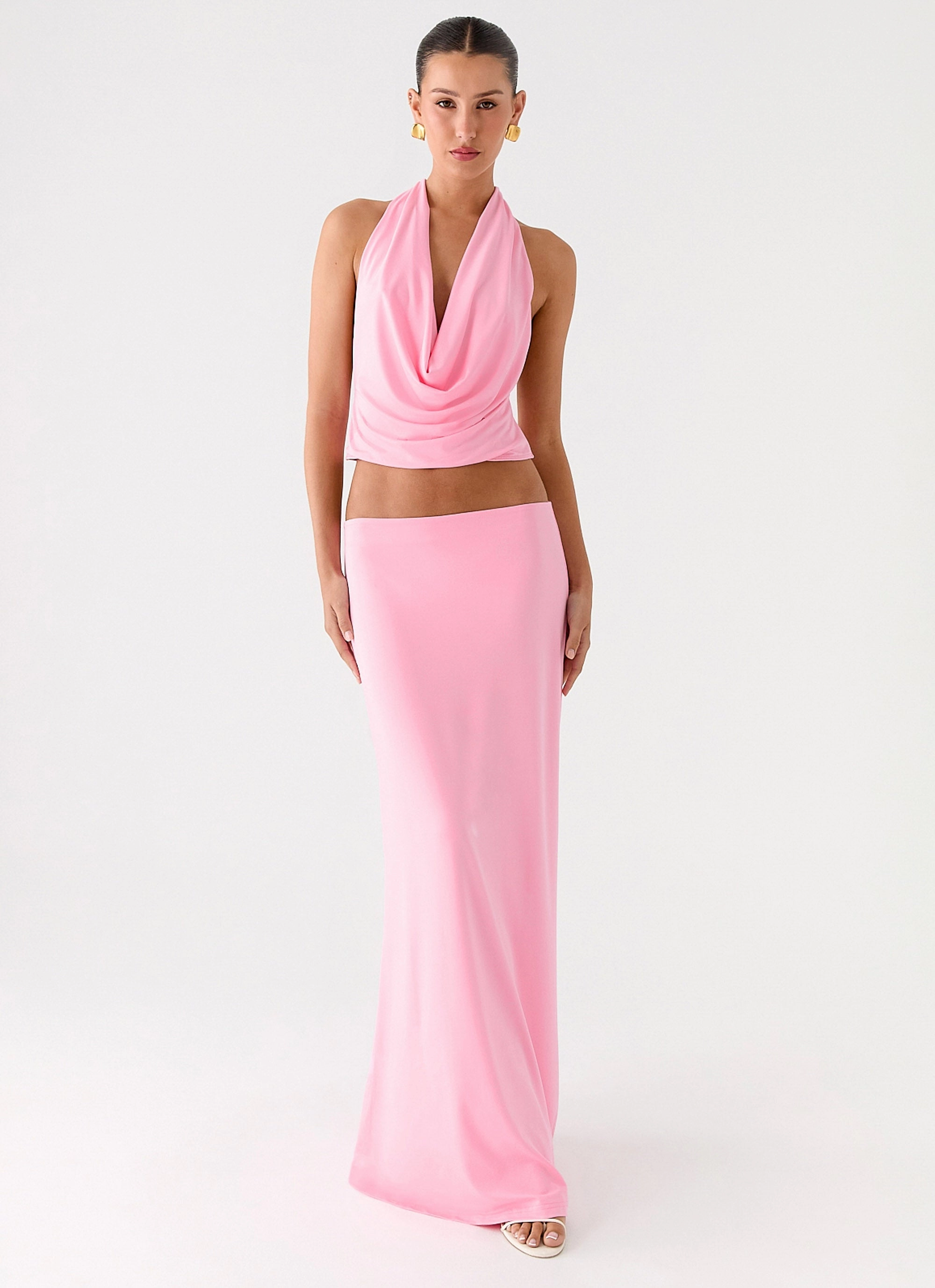 Ashi Maxi Skirt - Pink Convertible Style