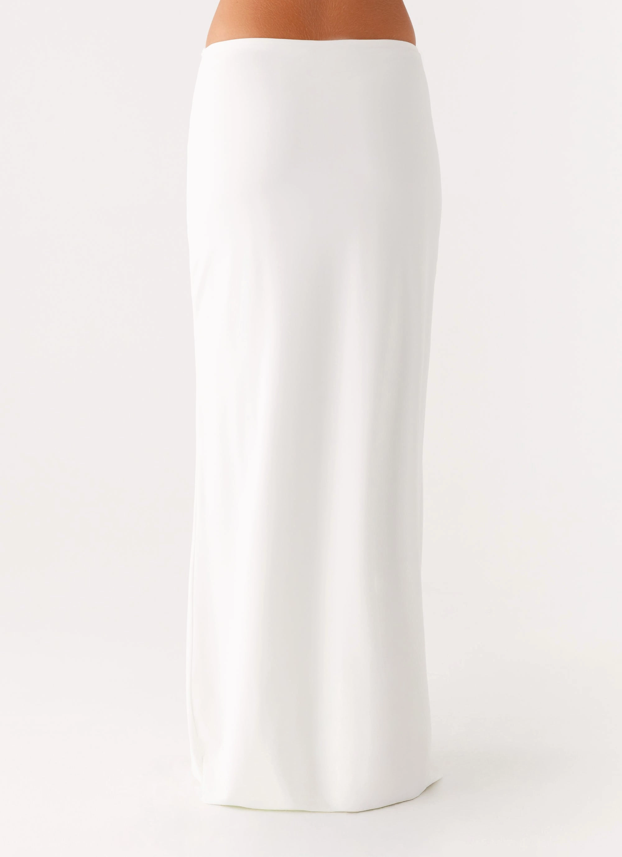 Low Profile MultiPocket Ashi Maxi Skirt - White