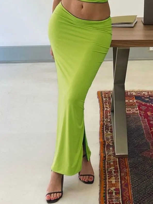 Ashore Shop Elegant Tube Top and Skirt 2 Piece Set Skinny Dress Sets Summer Outfits for Women Sexy Co-ord Sets Club Clothes