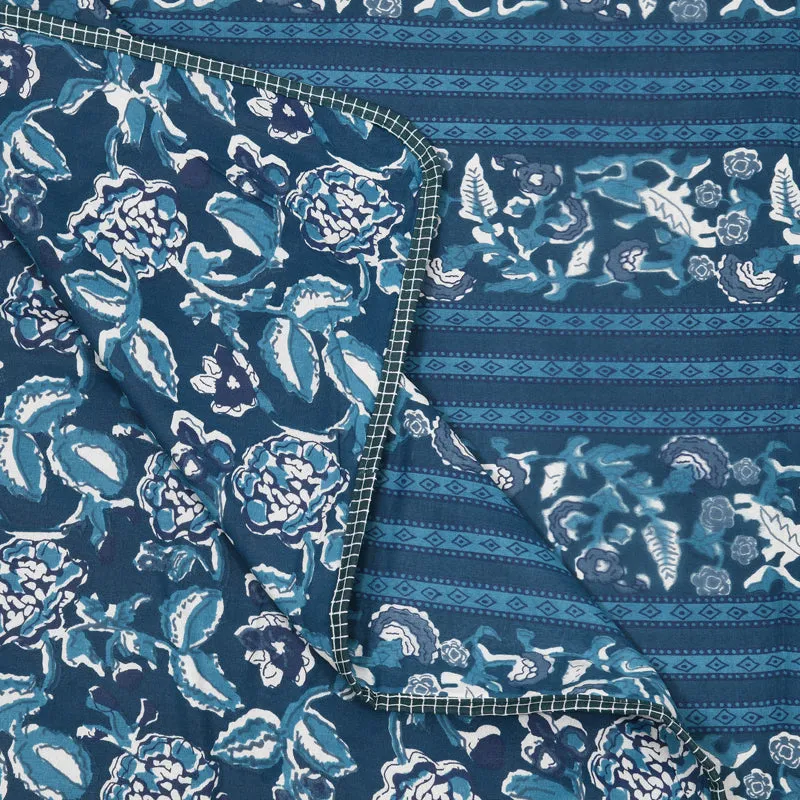 Asin Floral Bedding Set - Blue