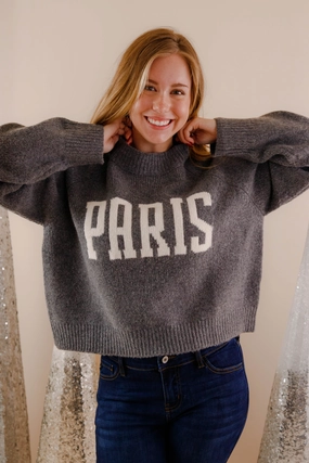 Asymmetric Hem Cutting The Big City Sweater-Paris The Big City Sweater-Paris ButterSoftTexture