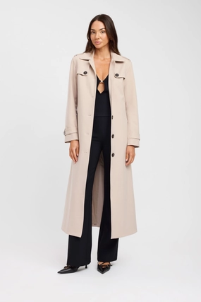 Asymmetrical Design Berlin Button Trench Unisex Appeal Berlin Button Trench