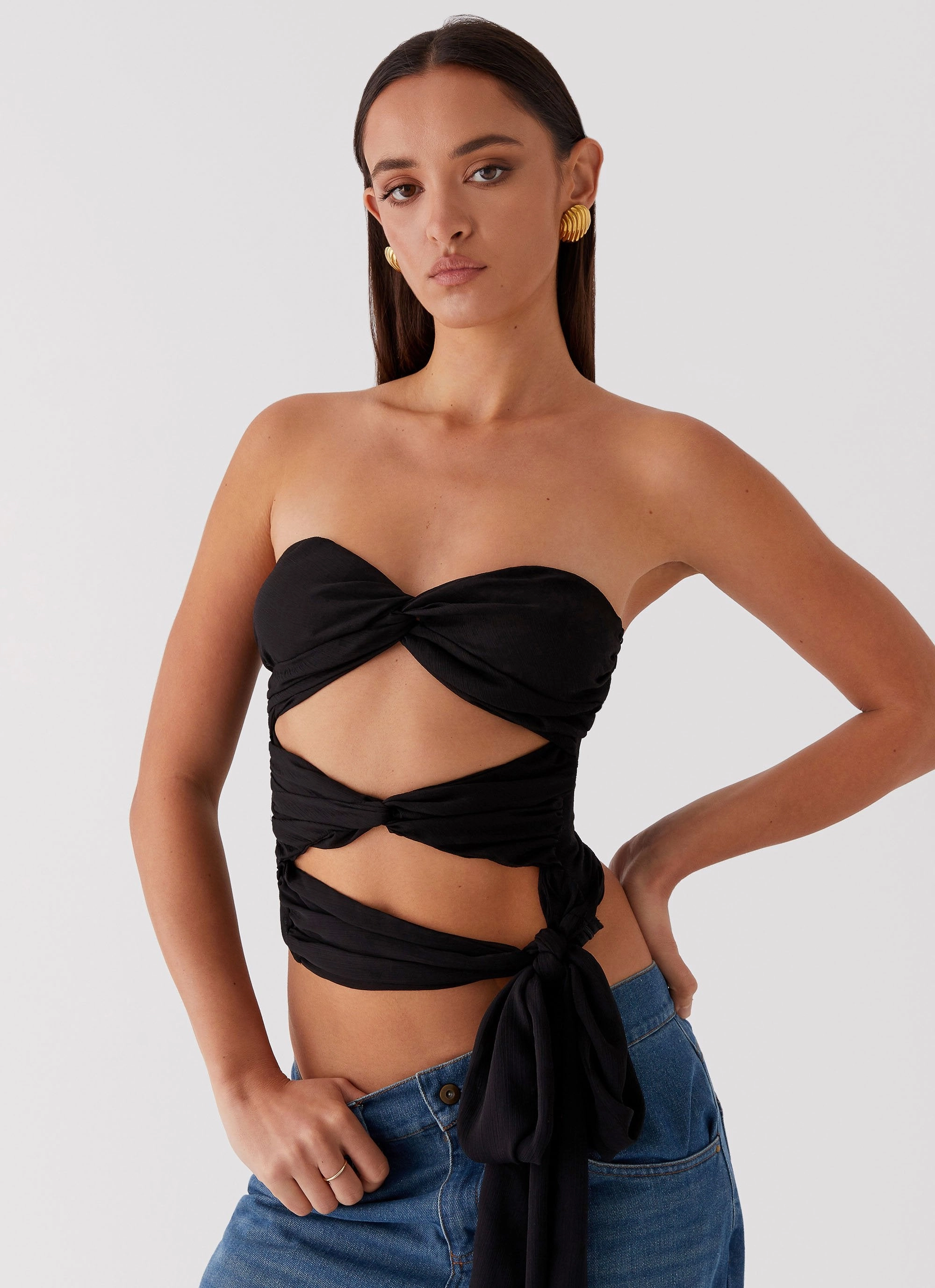 Sunlight Cascade Top - Black FlatlockSeamTechnique