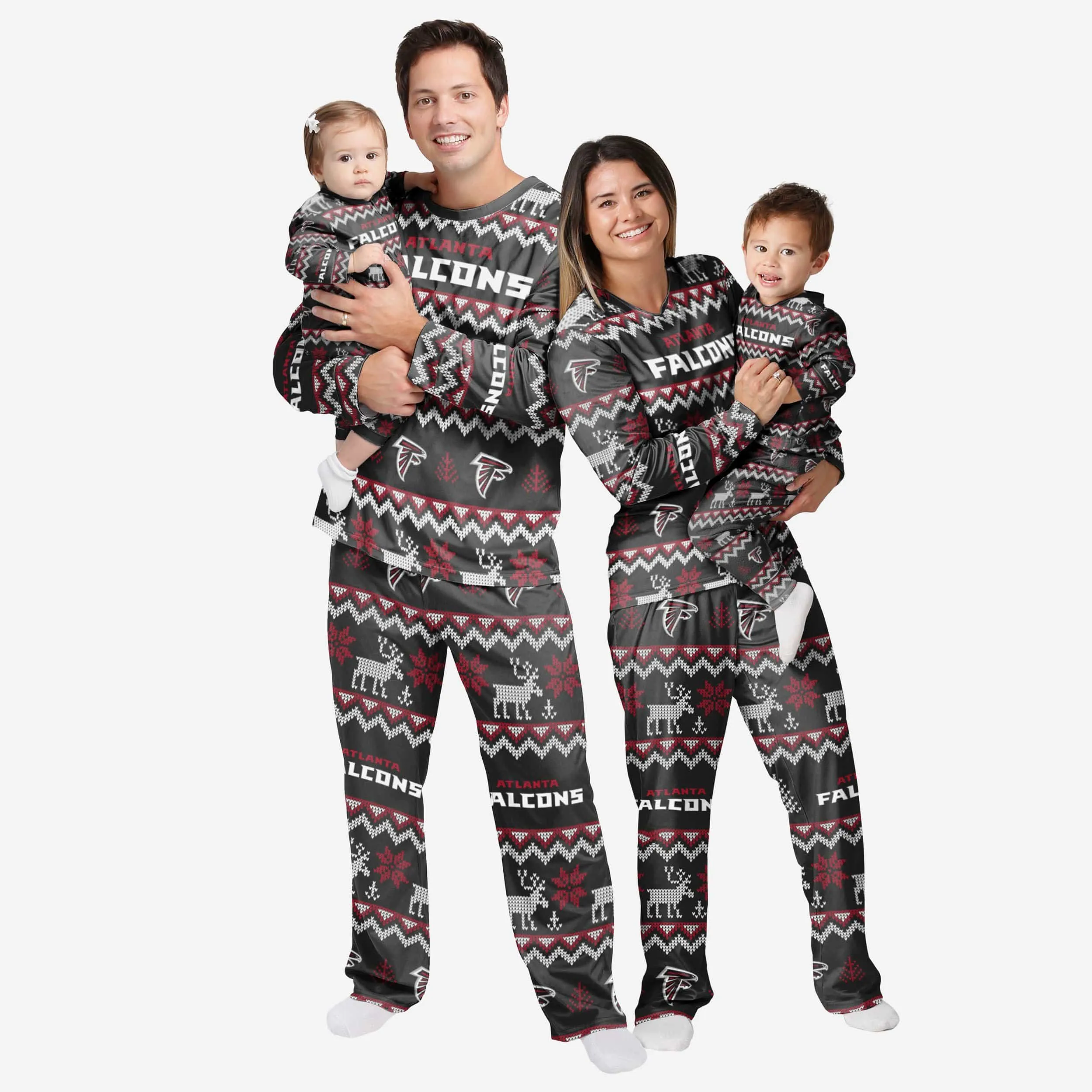 Atlanta Falcons Toddler Ugly Pattern Family Holiday Pajamas