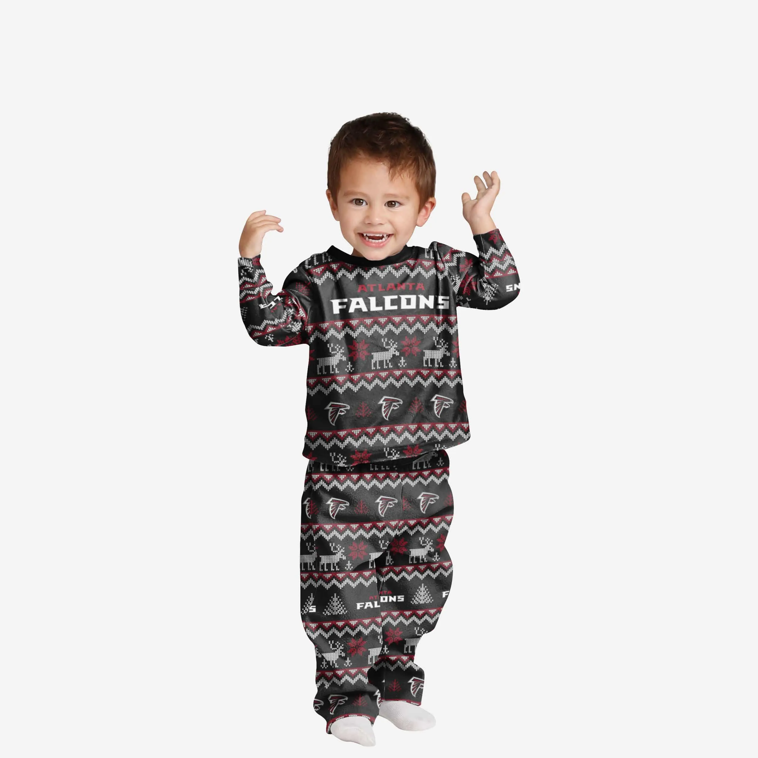 Atlanta Falcons Toddler Ugly Pattern Family Holiday Pajamas