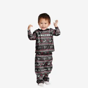 Atlanta Falcons Toddler Ugly Pattern Family Holiday Pajamas