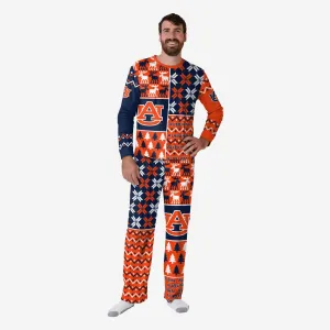 Auburn Tigers Mens Busy Block Family Holiday Pajamas