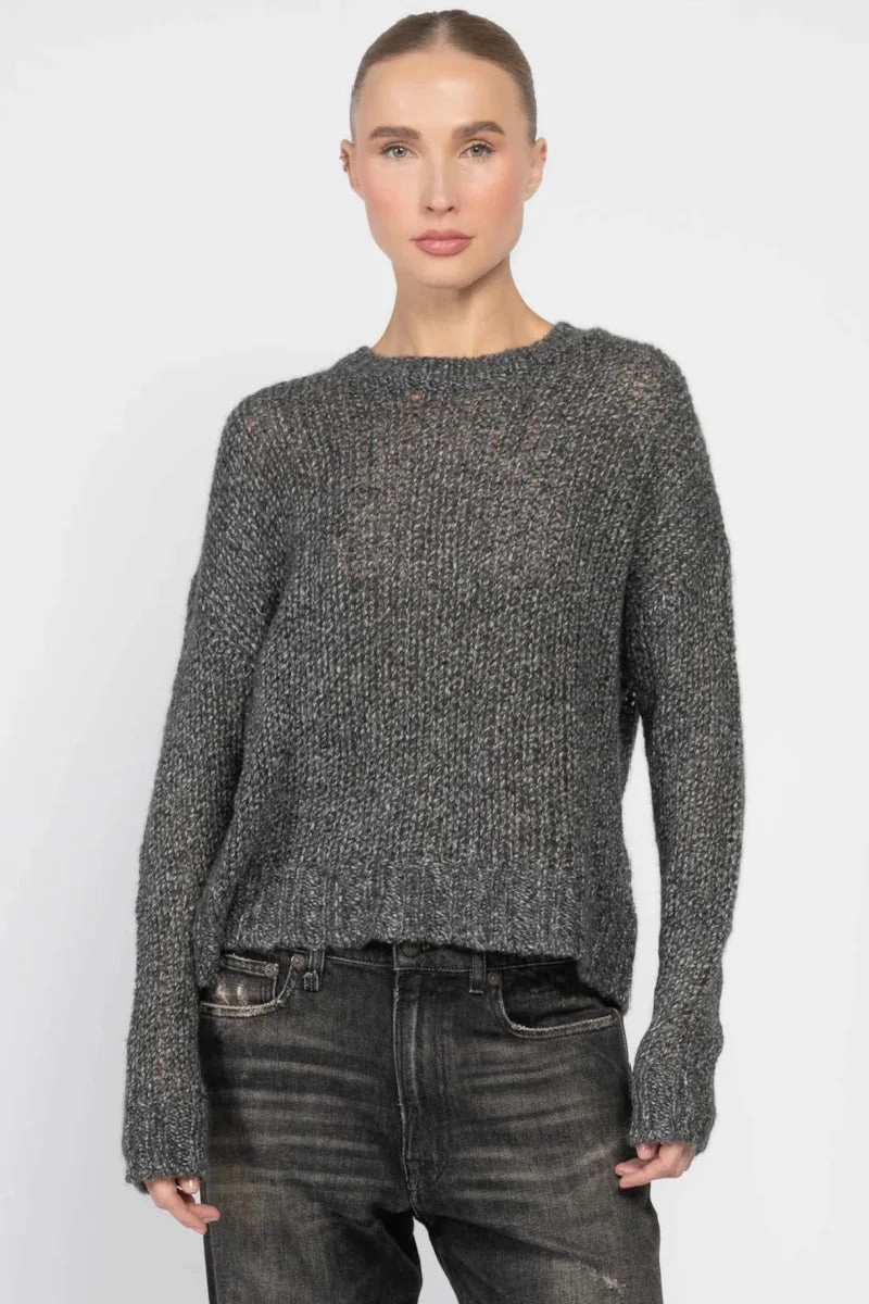 Autumn Cashmere Open Gauge Crew Winter Ready Wear Recycled Fiber